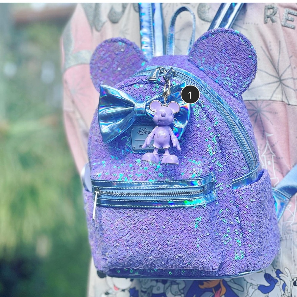 collector’s Minnie Mickey bag charm from BaubleBar in blue polka dot, new no box - Picture 12 of 14